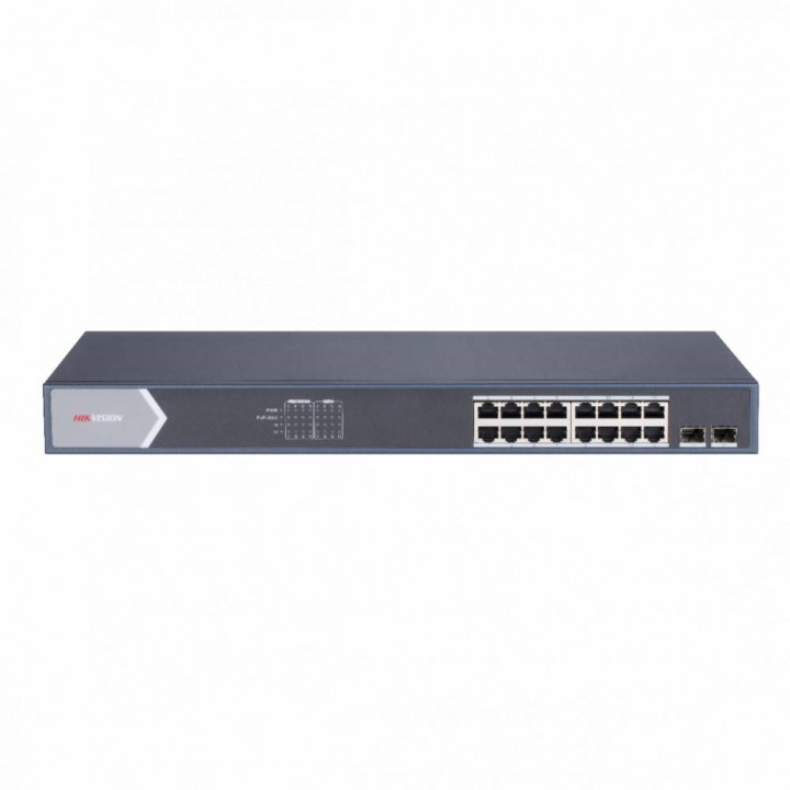 Коммутатор Hikvision DS-3E1518P-SI (16x1G PoE, 2xGigabit combo, 225W)