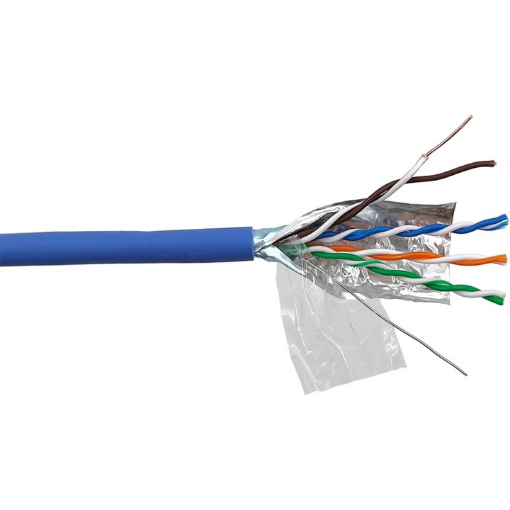 Кабель витая пара Lanmaster LAN-5EFTP-LSZH-BL (FTP, Cat.5E, 200Mhz, LSZH, синий, 305 м)