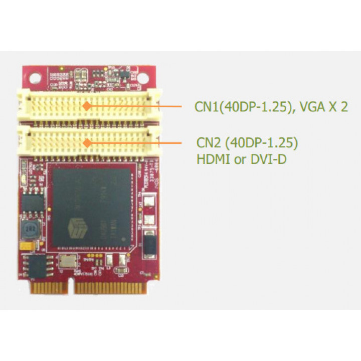 Модуль Cervoz EMPV-1201-W1 (mPCIe, PCI Express 1.0, 2 x VGA, 1 x HDMI, 1 x DVI-D(опция), W/T) Модуль Cervoz EMPV-1201-W1 (mPCIe, PCI Express 1.0, 2 x VGA, 1 x HDMI, 1 x DVI-D(опция), W/T)