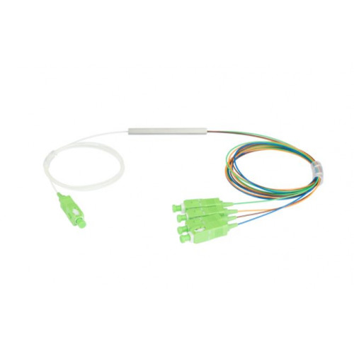 Сплиттер планарный NIKOMAX NMF-SPP1X4A1-SCA-M (1x4, одномодовый 9/125мкм, стандарта G657.A1, SC/APC, миникорпус, 0.9 мм)
