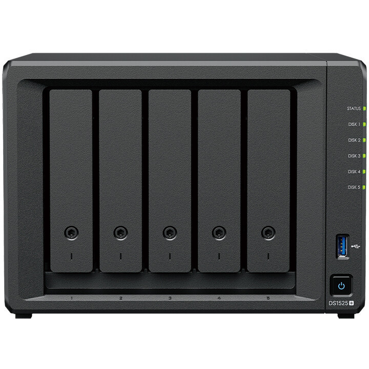Сетевое хранилище Synology DS1525+ (5 отсеков, AMD Ryzen, 2x2.5 GbE)