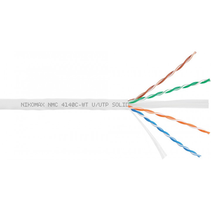 Кабель витая пара NIKOMAX NMC 4140C-GY (U/UTP, Cat.6, 4 пары, 23AWG, внутр., сер., 305 м)