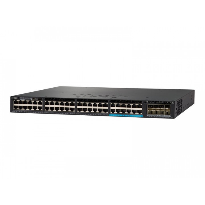 Коммутатор Cisco WS-C3650-12X48UZ-L (48 портов: 36 10/100/1000 и 12 100M/1/2.5/5/10G, 2x40G Uplink, 1100W AC)
