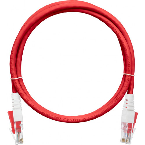 Коммутационный шнур NIKOMAX NMC-PC4UE55B-015-CS-RD (U/UTP, Cat.6, 1.5м, красный, с замком, LSZH)