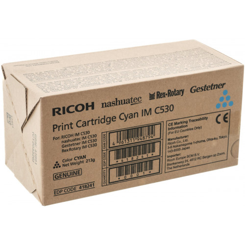 Картридж Ricoh 418241 (голубой тонер для IM C530)