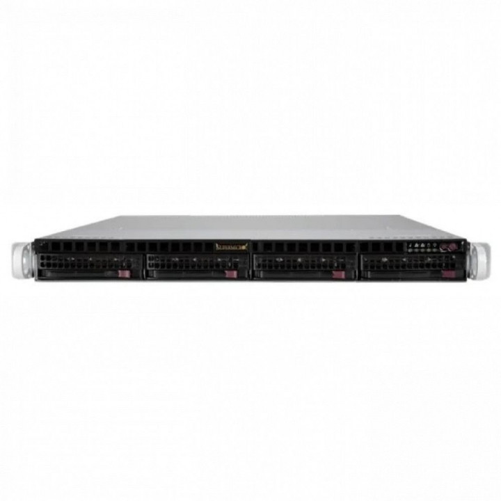 Серверная платформа Supermicro SYS-510P-MR (1U, LGA-4189, до 3TB, 4x 3.5" hot-swap, 400W)