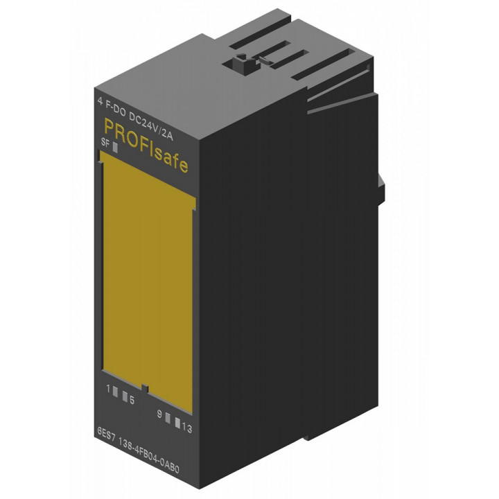 Модуль дискретного вывода Siemens Simatic 6ES7138-4FB04-0AB0 (4 F-DO, 24В/2А, до PL E/SIL3)