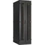 Дверь для шкафа TLK TFA-4280-W-R-BK (двухстворчатая перфорированная, для шкафа 42U шириной 800мм, черная, с замком)
