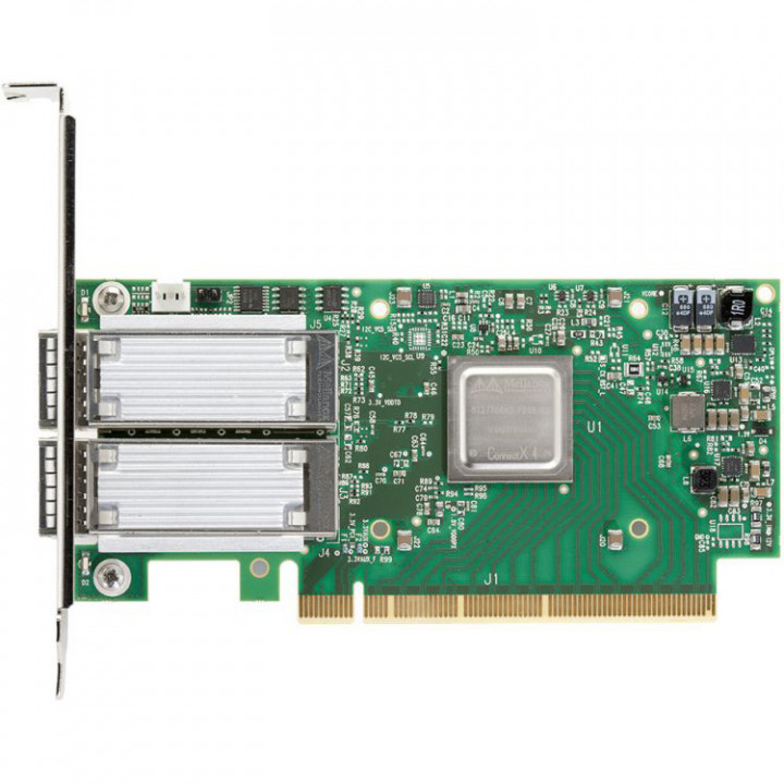 Сетевая карта Mellanox MCX416A-BCAT (40/56GbE, 2xQSFP28, PCIe 3.0 x16) Сетевая карта Mellanox MCX416A-BCAT (40/56GbE, 2xQSFP28, PCIe 3.0 x16)