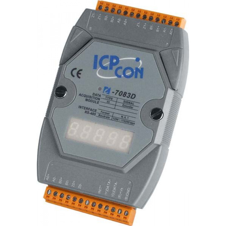 Модуль энкодера ICP DAS I-7083D-G CR (3-осевой, 32 бита, индикация) Модуль энкодера ICP DAS I-7083D-G CR (3-осевой, 32 бита, индикация)