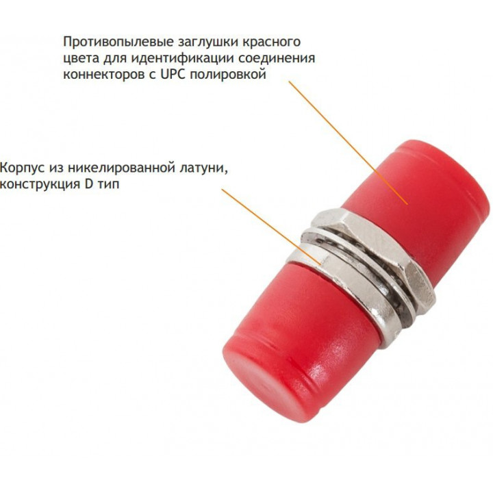 Адаптер волоконно-оптический NIKOMAX NMF-OA1SM-FCU-FCU-2 (FC/UPC-FC/UPC, латунный, 2шт.)