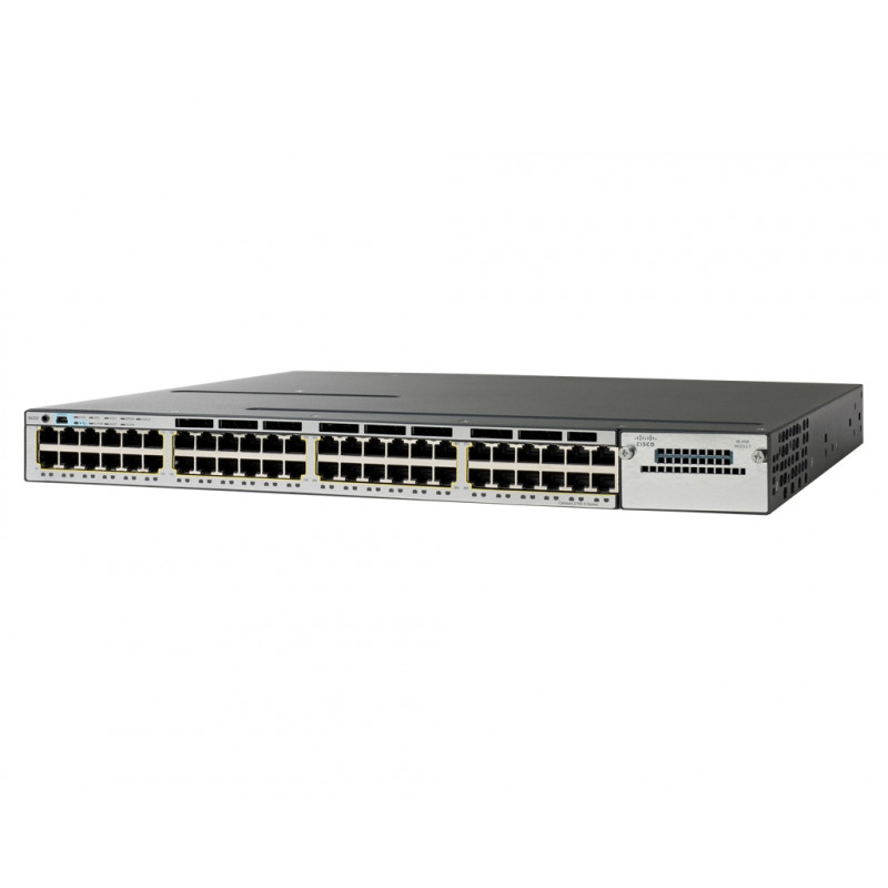 Коммутатор Cisco WS-C3750X-48P-L (48 портов PoE, LAN Base)