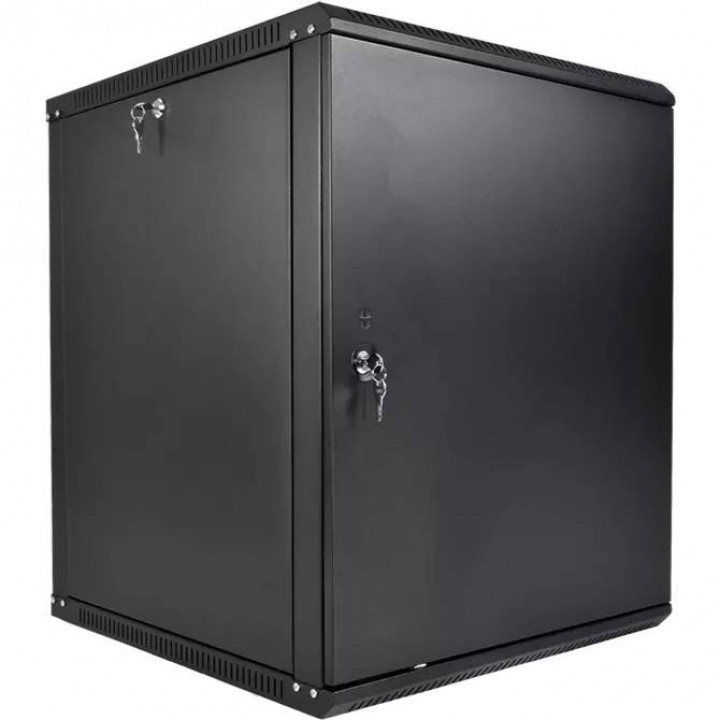 Шкаф телекоммуникационный настенный ЦМО ШРН-Э-18.500.1-9005 (18U, 600x520, дверь металл, черный)