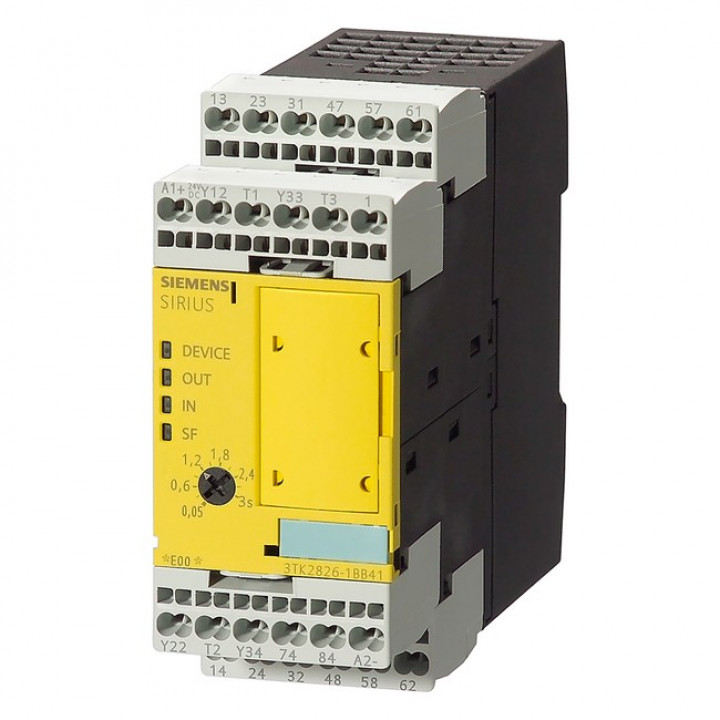 Реле безопасности Siemens Sirius 3TK2827-2BB40 (контроль дверей, 24V DC, 2НО)