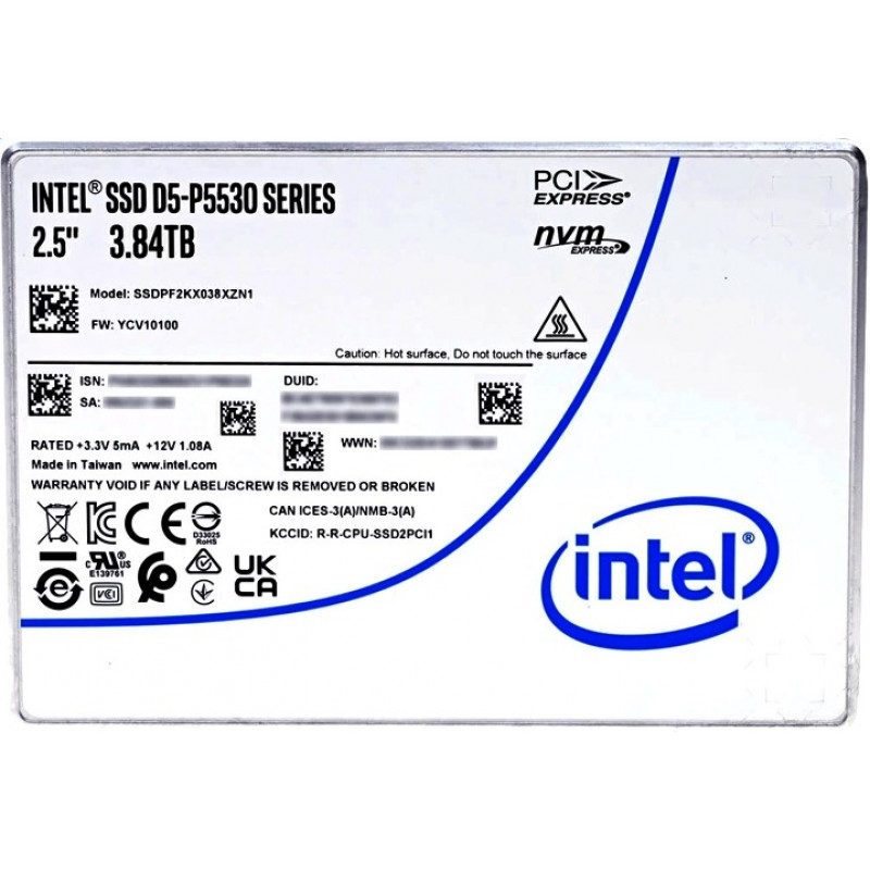 SSD накопитель 3.84TB Intel D5-P5530 (SSDPF2KX038XZN1)