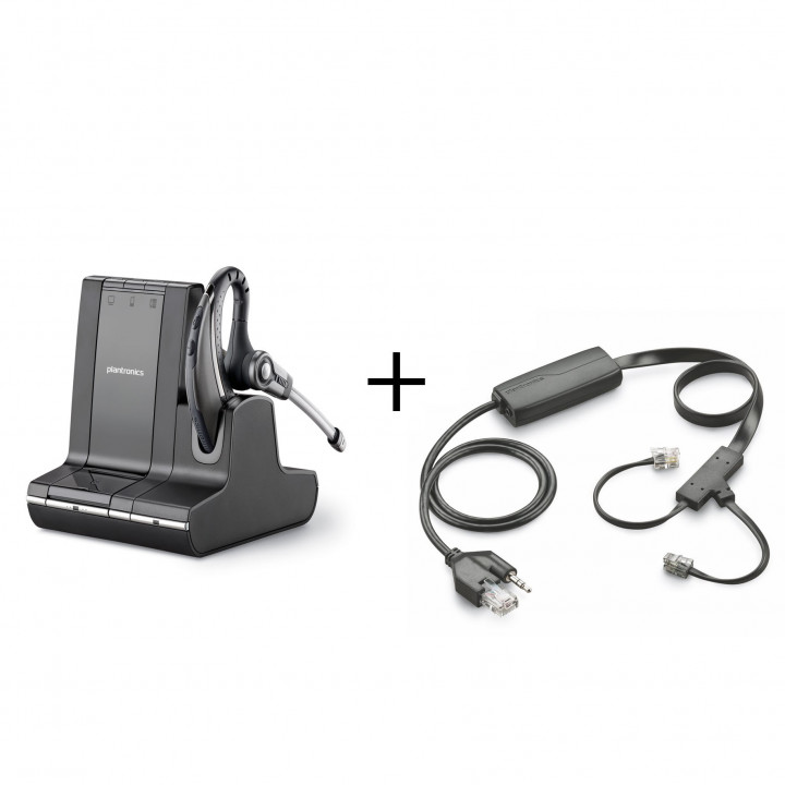 Гарнитура Plantronics PL-W730/A-APC43 (беспроводная Savi с электронным микролифтом для Cisco) Гарнитура Plantronics PL-W730/A-APC43 (беспроводная Savi с электронным микролифтом для Cisco)