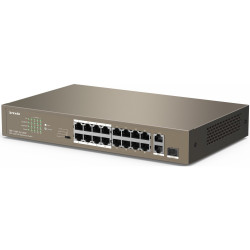 Коммутатор неуправляемый PoE Tenda TEF1118P-16-150W