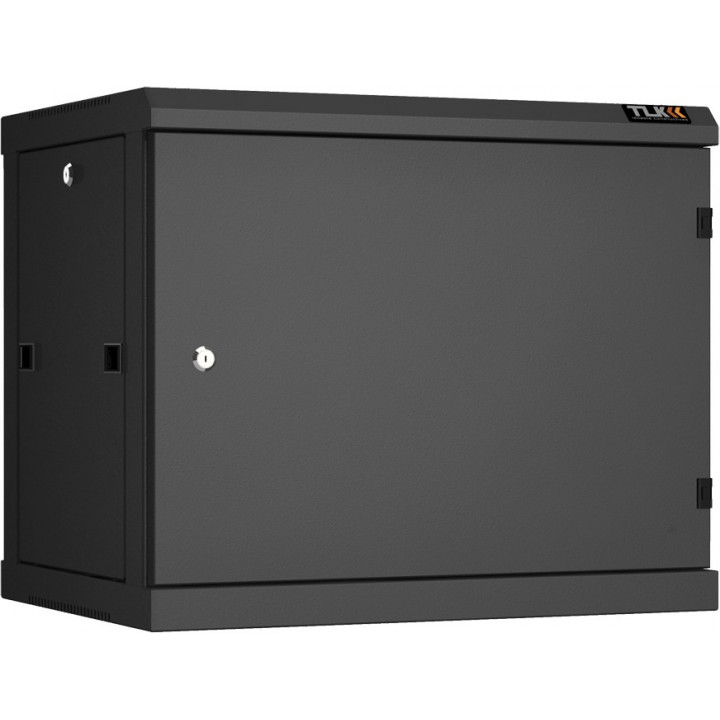 Шкаф TLK TWC-096045-R-M-BK (настенный разборный, 19", 9U, металлическая дверь, 600x503x450 мм, 2 пары направляющих, черный) Шкаф TLK TWC-096045-R-M-BK (настенный разборный, 19", 9U, металлическая дверь, 600x503x450 мм, 2 пары направляющих, черный)