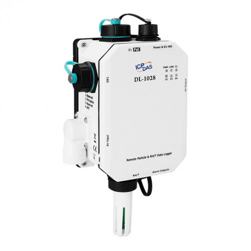 Измеритель ICP DAS DL-1028 CR (датчик PM1/2.5/10/TVOC, температуры, влажности, точки росы, регистратор данных, Modbus, MQTT, PoE, IP43)