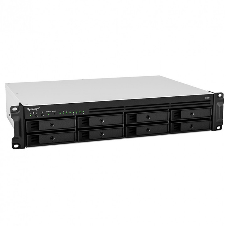 Система хранения данных Synology RS1221RP+ (Rack 2U, 8 HDD, 2xPS, 4xGbE)
