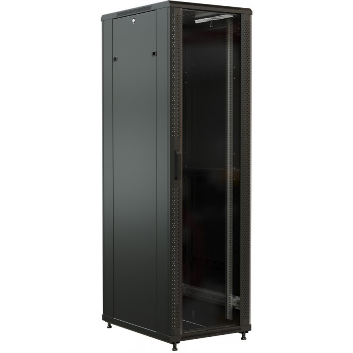Шкаф WRline WR-TT-2261-AS-RAL9004 (19", 22U, 1166x600x1000 мм, стекл. дверь)