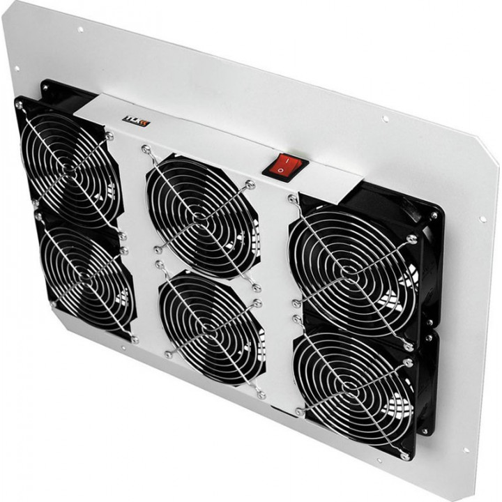 Вентиляторный модуль TLK TLK-FAN6-F-GY (6 вентиляторов, нижние решетки с фильтром, серый)