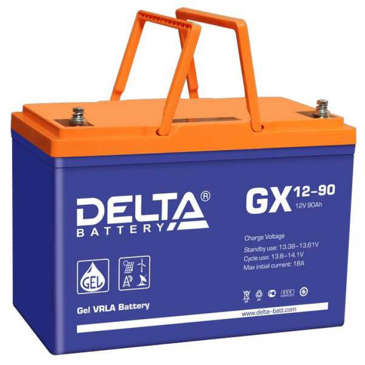 Аккумуляторная батарея Delta GX 12-90 (GEL, 12В, 90Ач)