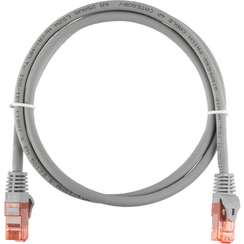 Коммутационный шнур NIKOMAX NMC-PC4UA55B-ES-005-C-GY (U/UTP, Cat.6a, 500МГц, 0.5м, серый)