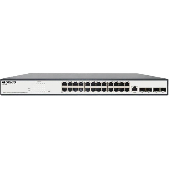 Коммутатор ORIGO OS3228P/250W/A1A (управляемый L2 PoE, 24x1G, 4x10G SFP+) Коммутатор ORIGO OS3228P/250W/A1A (управляемый L2 PoE, 24x1G, 4x10G SFP+)