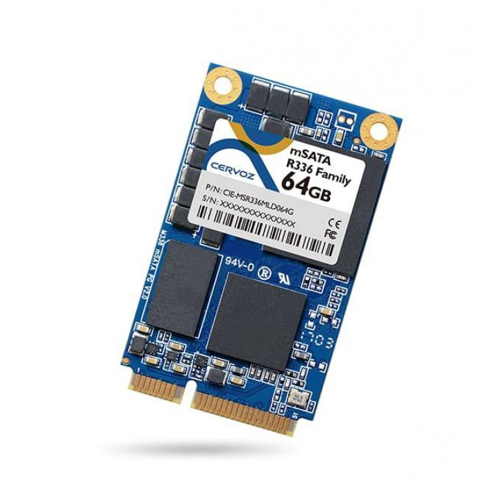 Промышленный флэш-накопитель Cervoz CIE-MSR336MLD064GW (64 ГБ, WT, DOM-PCIE-SATA, MSATA R336, MLC, -40...+85°C)