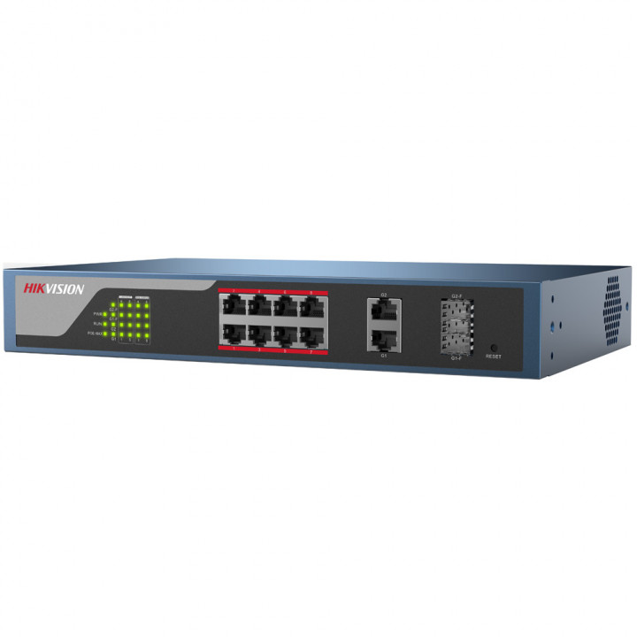 Управляемый коммутатор Hikvision DS-3E1310P-E (8x100M PoE, 2x1000M PoE, 2xSFP, бюджет PoE 123Вт) Управляемый коммутатор Hikvision DS-3E1310P-E (8x100M PoE, 2x1000M PoE, 2xSFP, бюджет PoE 123Вт)