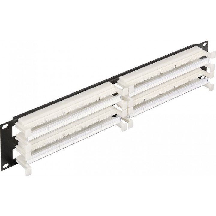 Коммутационная панель NIKOMAX NMC-RB110-200 (110 типа, 19", 2U, 200 пар, белая с черным основанием) Коммутационная панель NIKOMAX NMC-RB110-200 (110 типа, 19", 2U, 200 пар, белая с черным основанием)