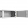Шкаф TLK TWC-066045-R-G-GY (19", 6U, стеклянная дверь, 600x370x450 мм, серый)