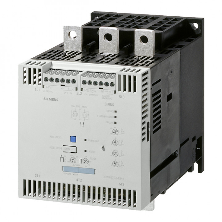 Устройство плавного пуска Siemens 3RW4076-6BB45 (Sirius, S12, 432 A, 315 кВт/500 V, 400-600 V AC) Устройство плавного пуска Siemens 3RW4076-6BB45 (Sirius, S12, 432 A, 315 кВт/500 V, 400-600 V AC)