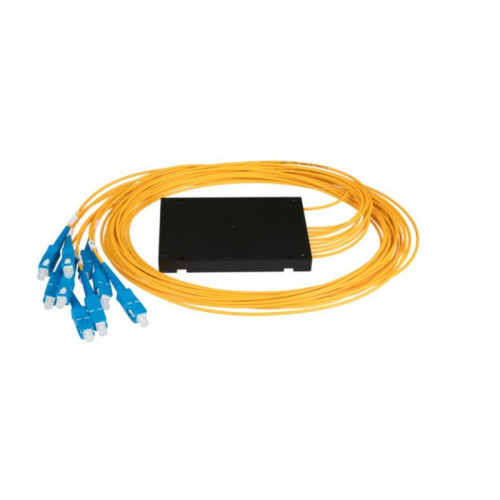 Сплиттер планарный NIKOMAX NMF-SPP1X8A1-SCU-B (1x8, одномодовый 9/125мкм, SC/UPC, корпус 2 мм)