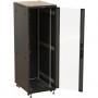 Шкаф Hyperline TTBR-3266-AS-RAL9004 (напольный 32U 600x600мм, стеклянная дверь, черный, 1610мм, 800кг, IP20)