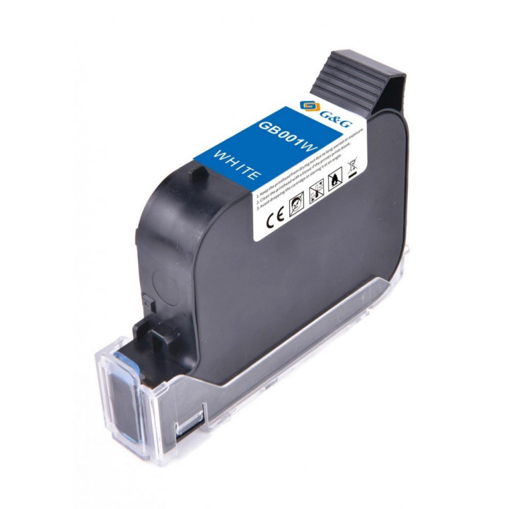 Картридж G&G GB-001W (струйный сольвентный, белый, 42 ml)