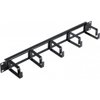 Кабельный органайзер 19, 1U, глубина колец 60 мм NIKOMAX NMC-OK600H-1U-BK-2