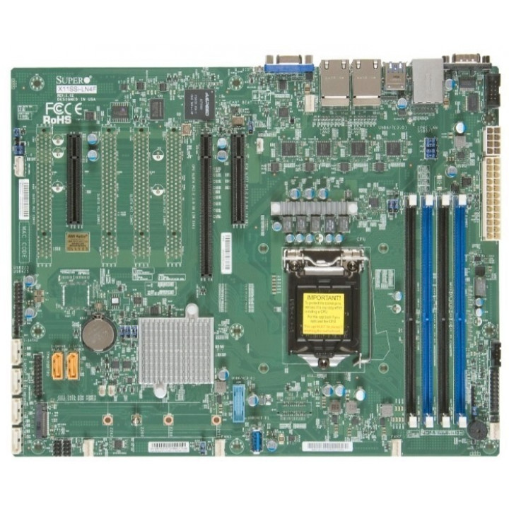 Серверная материнская плата Supermicro MBD-X11SSi-LN4F-B (ATX, Intel C236, сокет 1151, 4 DIMM) Серверная материнская плата Supermicro MBD-X11SSi-LN4F-B (ATX, Intel C236, сокет 1151, 4 DIMM)