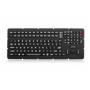 Промышленная клавиатура Key Technology K-TEK-M365-HP-KP-FN-BL-ML-EMC-OEM-US/RU-USB (встраиваемая, силиконовая, IP65, 122 клавиши, красная подсветка, USB, MIL-STD)