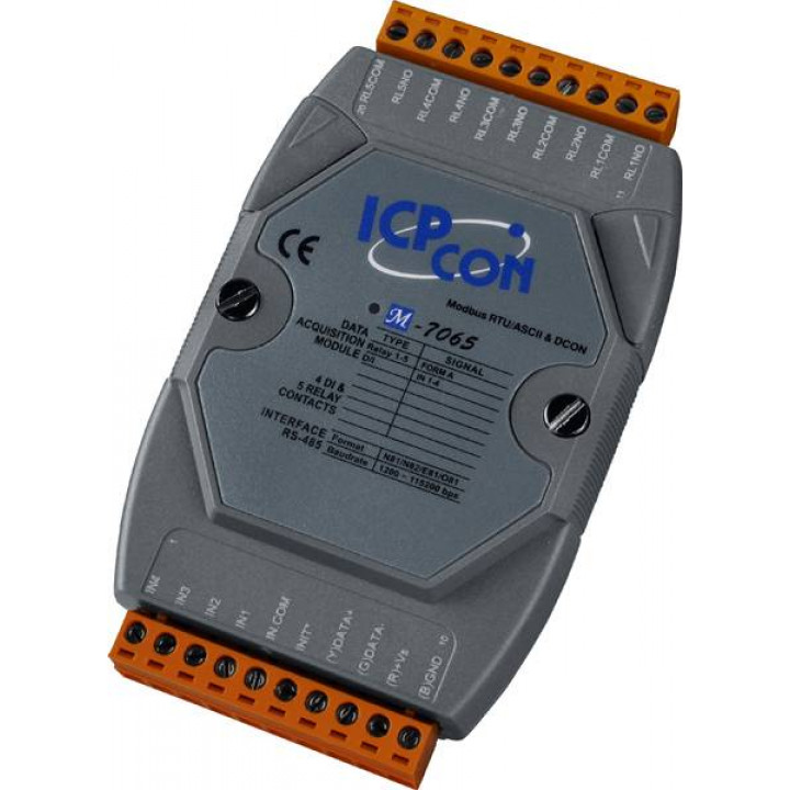 Модуль ICP DAS M-7065-G CR (4 канала дискретного ввода, 5 каналов силового реле Form A) Модуль ICP DAS M-7065-G CR (4 канала дискретного ввода, 5 каналов силового реле Form A)