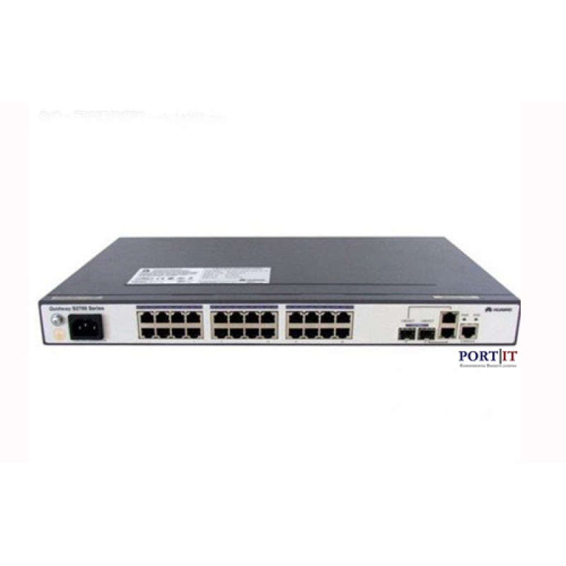Коммутатор Huawei S2700-26TP-EI-DC (24 FE, 2 GE Combo, PoE)