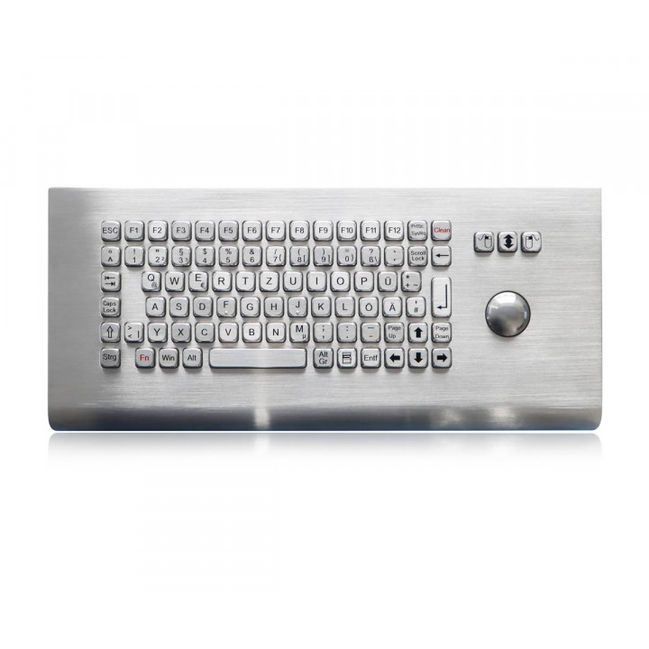 Антивандальная клавиатура Key Technology K-TEK-A361-MTB-FN-MDT-DWP-US/RU-USB (IP65, 86 клавиш, механический трекбол)