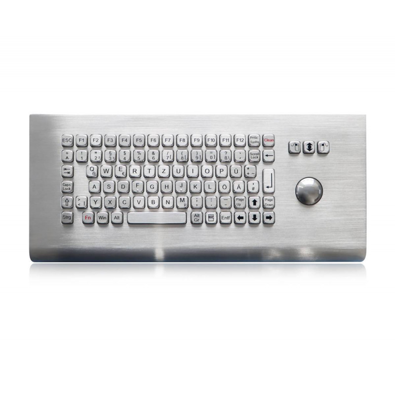 Антивандальная клавиатура Key Technology K-TEK-A361-MTB-FN-MDT-DWP-US/RU-USB (IP65, 86 клавиш, механический трекбол)