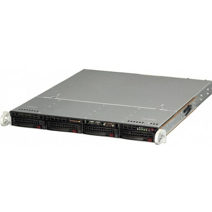 Серверный корпус Supermicro CSE-813MF2TQC-R608CB (1U, 4x3.5" hot-swap, 2 БП)