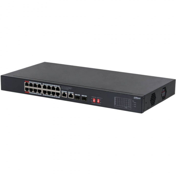Коммутатор Dahua DH-S3220-16GT-240 (16-портовый управляемый, PoE, 240Вт)