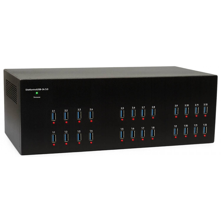 Дубликатор USB-накопителей DistKontrolUSB-24 Copy 3.0 (24 порта USB 3.0, 1 исходный, 23 целевых, 19" 3U) Дубликатор USB-накопителей DistKontrolUSB-24 Copy 3.0 (24 порта USB 3.0, 1 исходный, 23 целевых, 19" 3U)