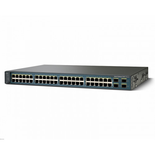 Коммутатор Cisco WS-C3560V2-48PS-S (48x10/100 PoE + 4 SFP, Standard Image)