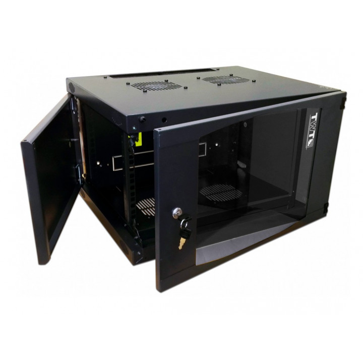 Настенный шкаф LANMASTER NEXT TWT-CBWNG-12U-6X4-BK (12U, 550x450, 60 кг, черный)