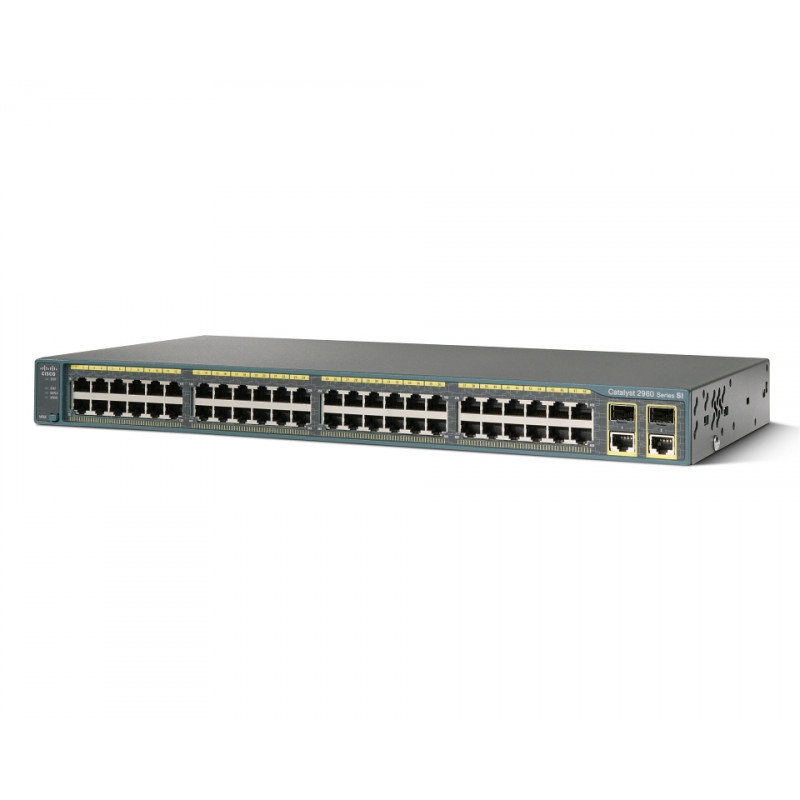 Коммутатор Cisco WS-C2960+48TC-S (48 портов 10/100/1000, 2 SFP, PoE, QoS)